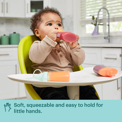 Pyrex Littles Sippy Cup 5 OZ Pouch, Silicone Baby Toddler Feeding Set, Airtight Leak-Proof BPA Free Non-Breakable Dishwasher Safe, Ages 6 Months +...